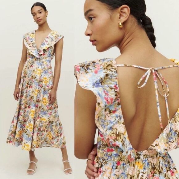 Reformation Reina Dress Countryside Floral Midi NWT $298 - Picture 3 of 6